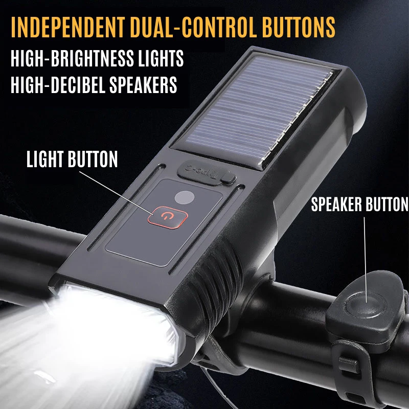 

Bicycle Light Bike Light-sensing Intelligent Lighting Front Cycling Lamp with High-decibel Horn Type-c Charging MTB Light LED