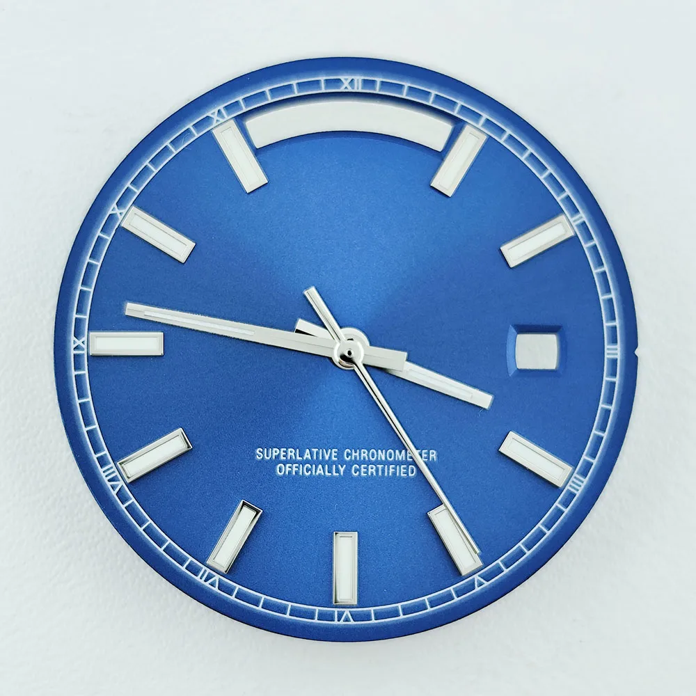 NEW Miyota 8285 dial  31mm Watch Dial Roman number Day And Date Dial Green Luminous suitable for 8285 movement Watch Accessories