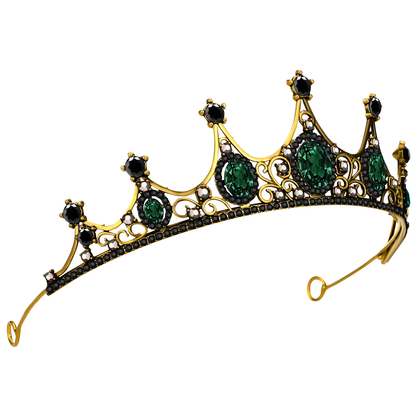 

Elegant Baroque Tiara Lightweight Crystal Crown Hair Hoop Wedding Bridal Engagement Party Alloy Crown Women Tiara