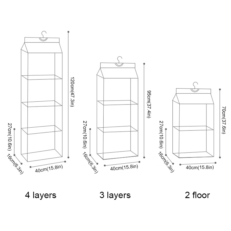 Armadio armadio sacchetto di immagazzinaggio trasparente appeso borsa organizzatore camera da letto armadio sacchetto di immagazzinaggio sacchetto