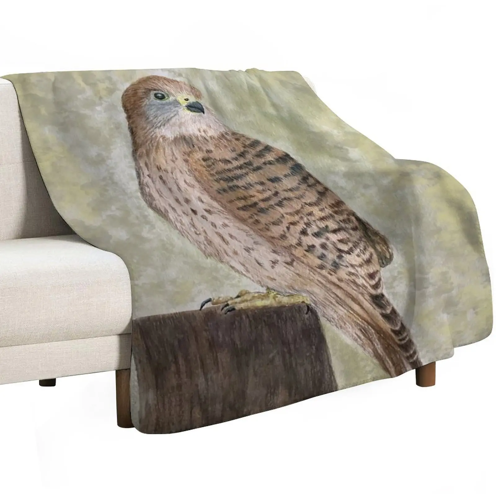 Kestrel on the look out Throw Blanket For Sofa Thin Summer Sofa Quilt christmas gifts Beach Decoratives Blankets