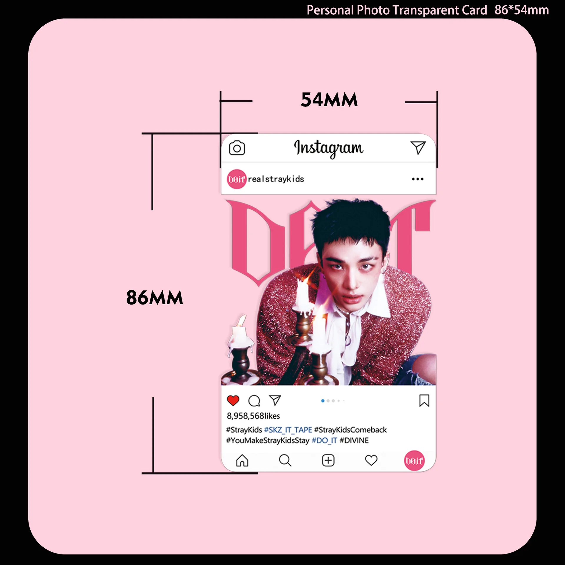 StrayKids Karma nouvel album DO IT carte transparente KPOP Huang Xuanchen Jin Shengwen étoile carte photo PVC petite carte