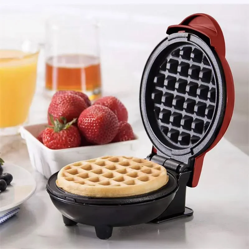 Multi Functional Mini Heart-shaped Waffle Maker, Double-sided Heated Breakfast Toaster, Portable Baking Machine