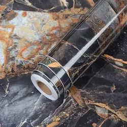 Blue Marble Contact Paper Exotic Granite Self Adhesive Gloss Marble Pvc Wrap Film for Kitchen Countertop Cabinets Wall Funiture