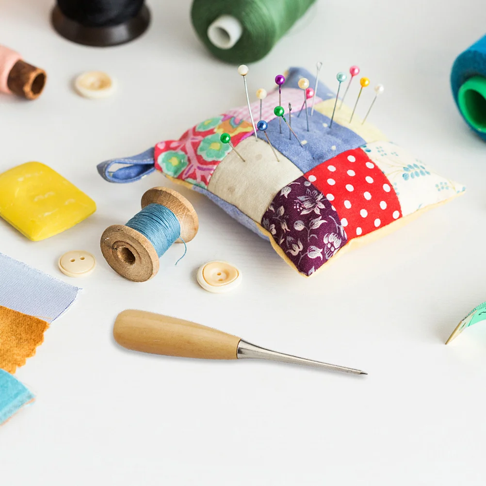 

3Pcs Punch Hole Awls Handheld Wooden Handle Solid Sewing Tools for DIY Craft Supplies Durable Long-Lasting Stitching