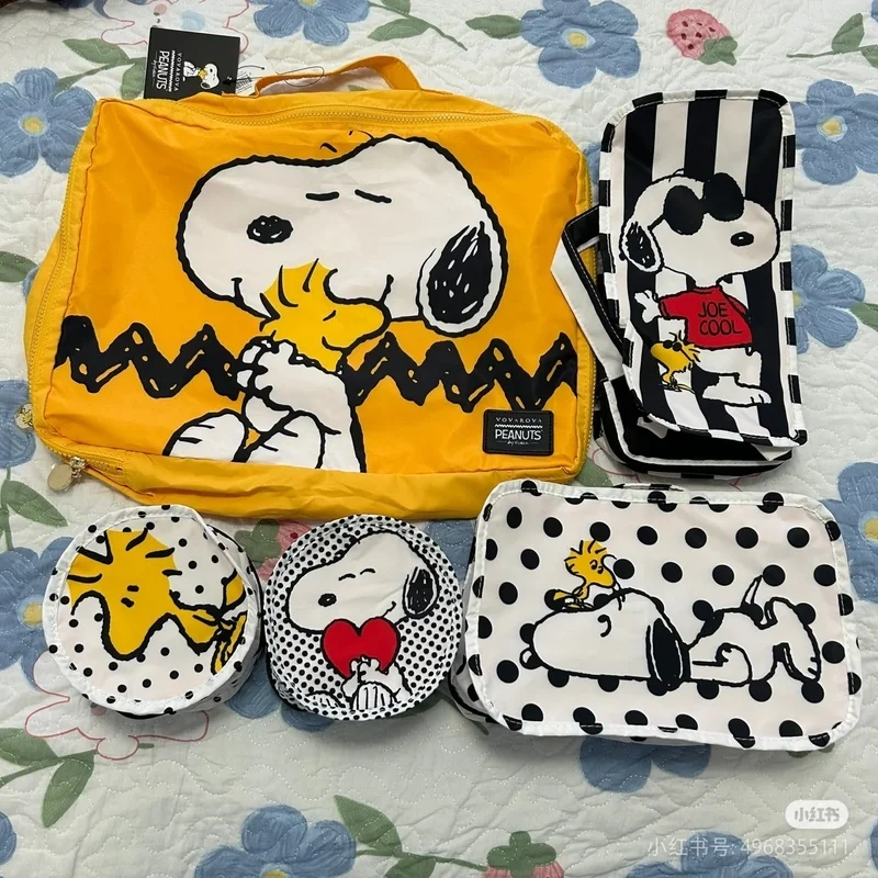 

Hot Anime Noop Cute Cartoon Travel Storage Bag 5-Piece Set Portable Suitcase Clothes Organizer Bag Storage Pocket Girls Gift