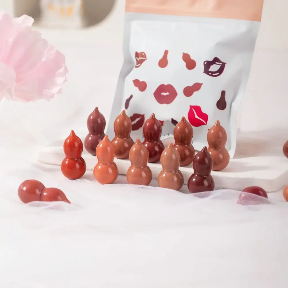 For For KSONE Matte Velvet Lip Stick Set Waterproof Gourd Shape Portable Smooth Texture Natural Makeup Beauty Product