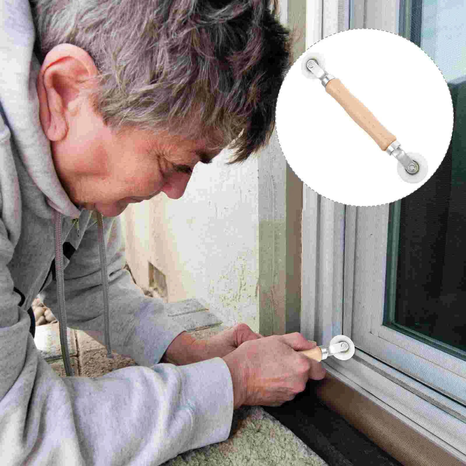 

Window Screen Repair Roller Tool Kit Pressure Spline Tools Doors Installation Replacement Wooden Handle Non
