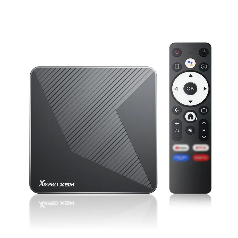 X88 PRO X5M Amlogic S905X5M Chipset Smart TV Box Android 14 télécommande Assistant vocal lecteur de Streaming multimédia décodeur