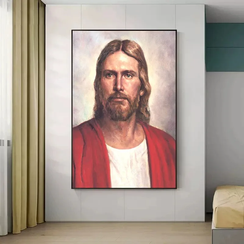 ملصق صورة المسيح العتيق ، لوحة قماشية مطبوعة ، سلسلة عقائدية دينية ، فن جداري للغرفة ، الكنيسة ، ديكور المنزل