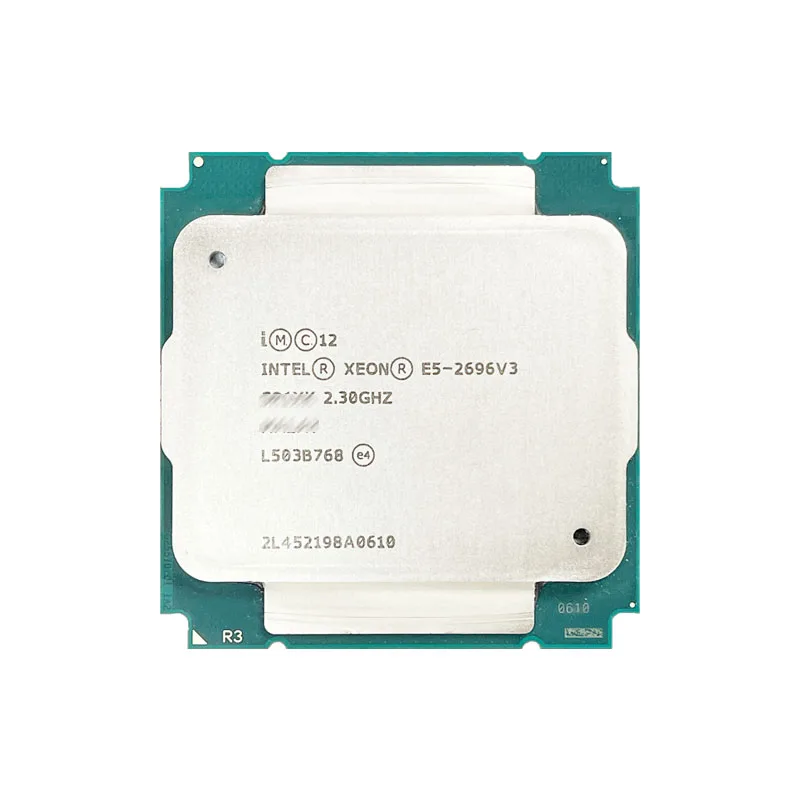 معالج Intel Xeon مستعمل E5 2696V3 E5 2696 V3 2.3 جيجا هرتز 45 ميجابايت 145 وات معالج وحدة المعالجة المركزية LGA 2011-3 #2