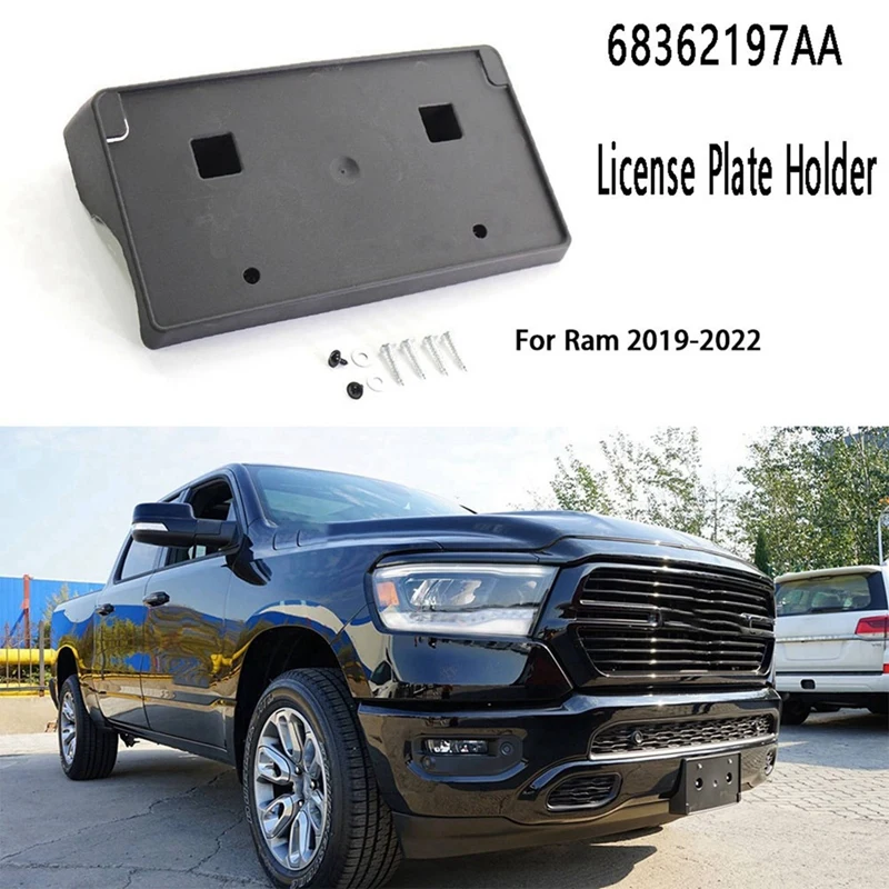 Automotive License Plate Photo Holder License Plate Holder For Dodge RAM 2500 3500 2019-2021 68362197AA