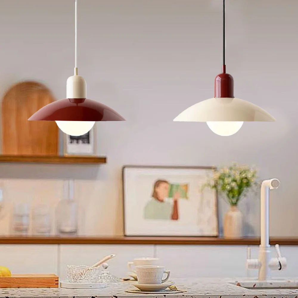 Ceiling Flying Saucer Light White Red Pendant Bar Restaurant Guest Room Bedroom Study Room Dining Table