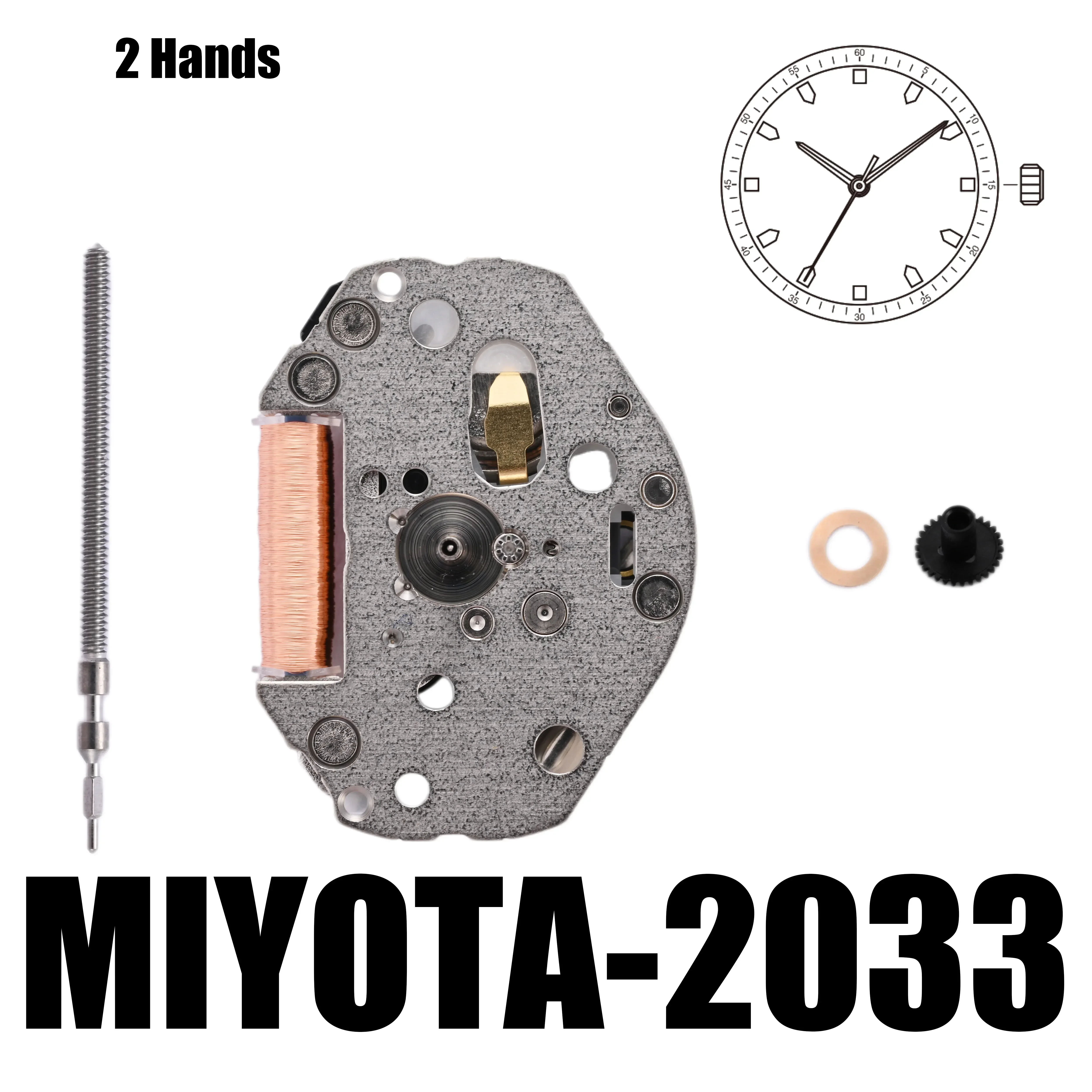 Miyota 2033 Standard｜Movements MIYOTA Watch Movement Cal.2033/3 Hands Standard Movement.Size:6 3/4×8''' Heigh:3.15mm