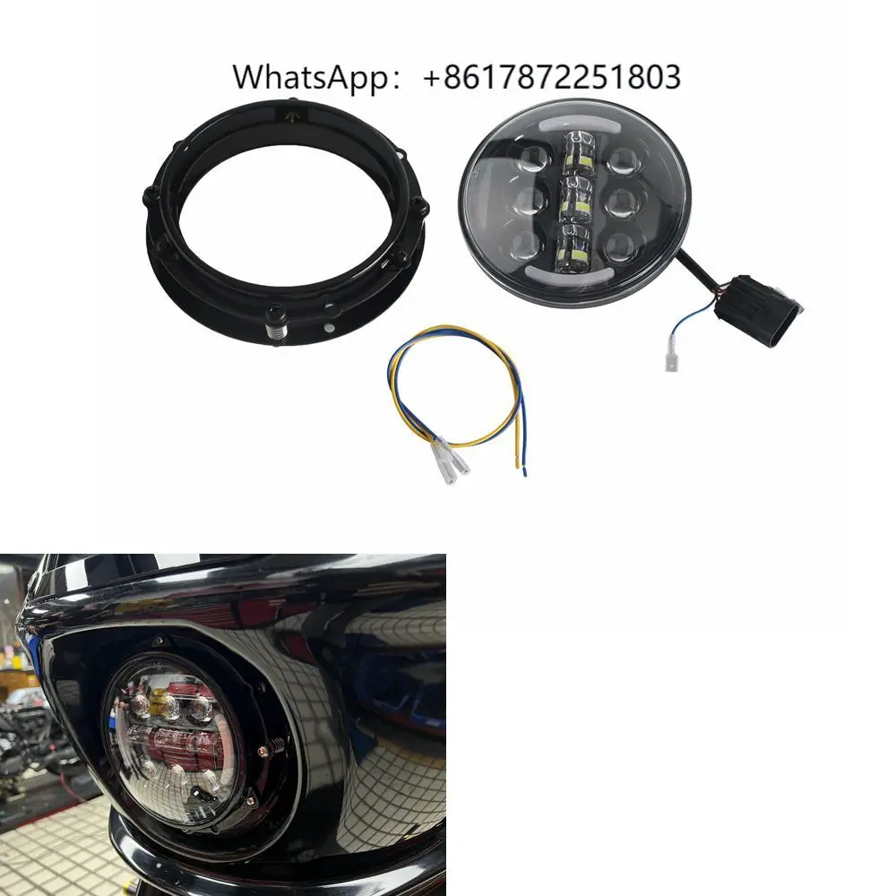 

Motorcycle 5 3/4" Adjustable Projection Headlamp Bracket With LED Headlight for Softail Low Rider ST FXLRST 117 2022-2025