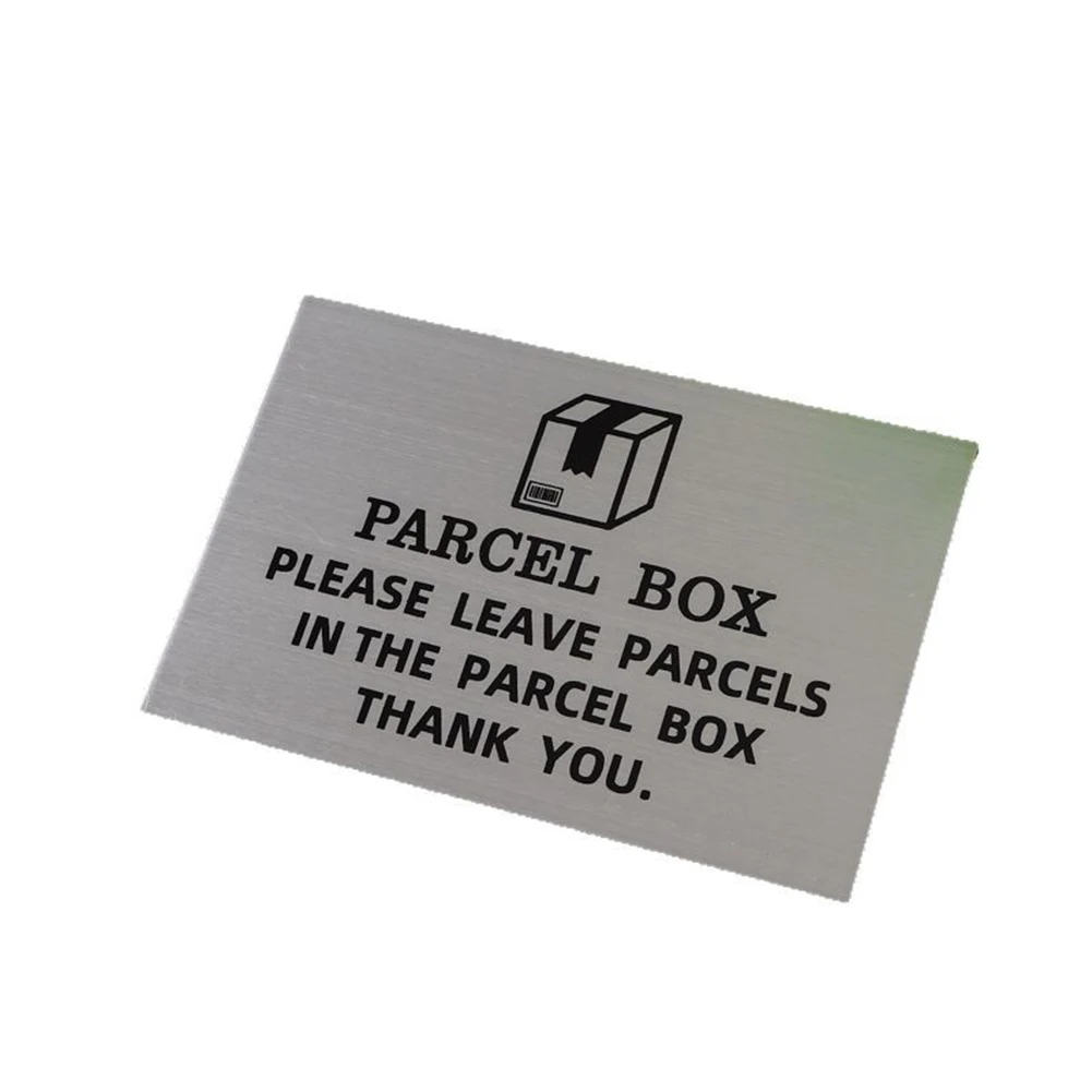 1/2PCS Aluminum Metal Sign Parcel Box Signs Parcels Post Note Plaque 15X10CM Parcel Box Sign Safety Package Placement Sign