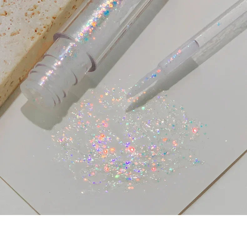 1pc Vloeibare Oogschaduw Glitter Verhelderende Pailletten Zijderups Parelmoer Eyeliner Blijvende Waterdichte Oogschaduw Party Makeup Tools