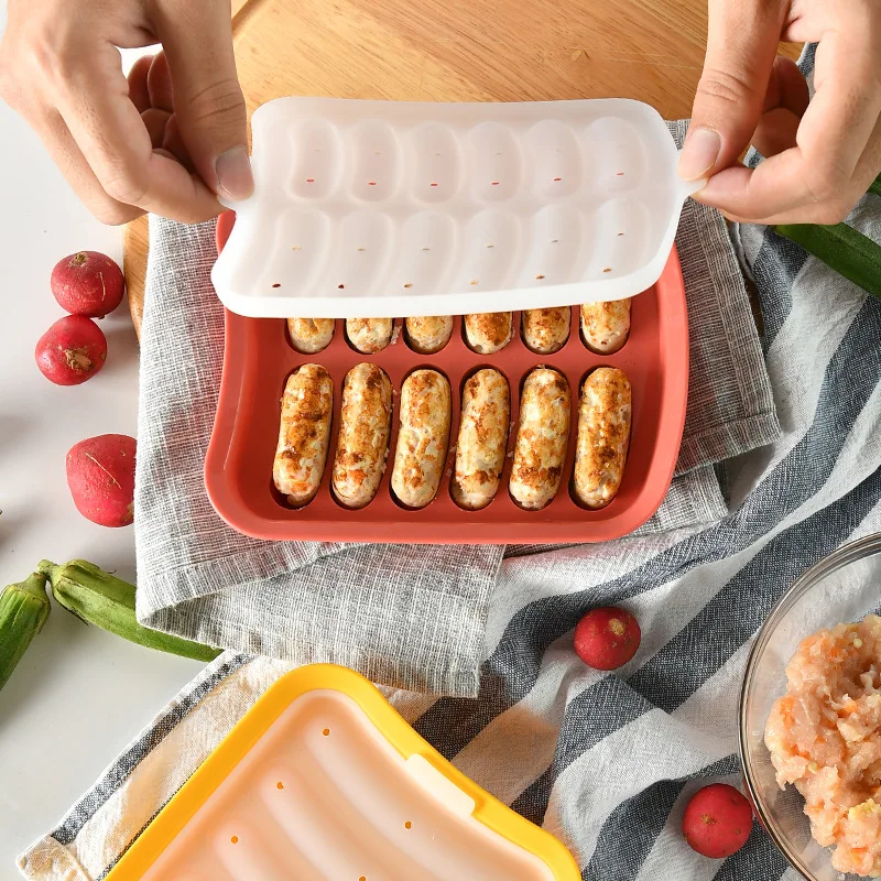 

Kitchen Baking Silicone Sausage Mold Home Use Homemade Hot Dog Mold High Temperature Resistant Baby Food Ham Mold