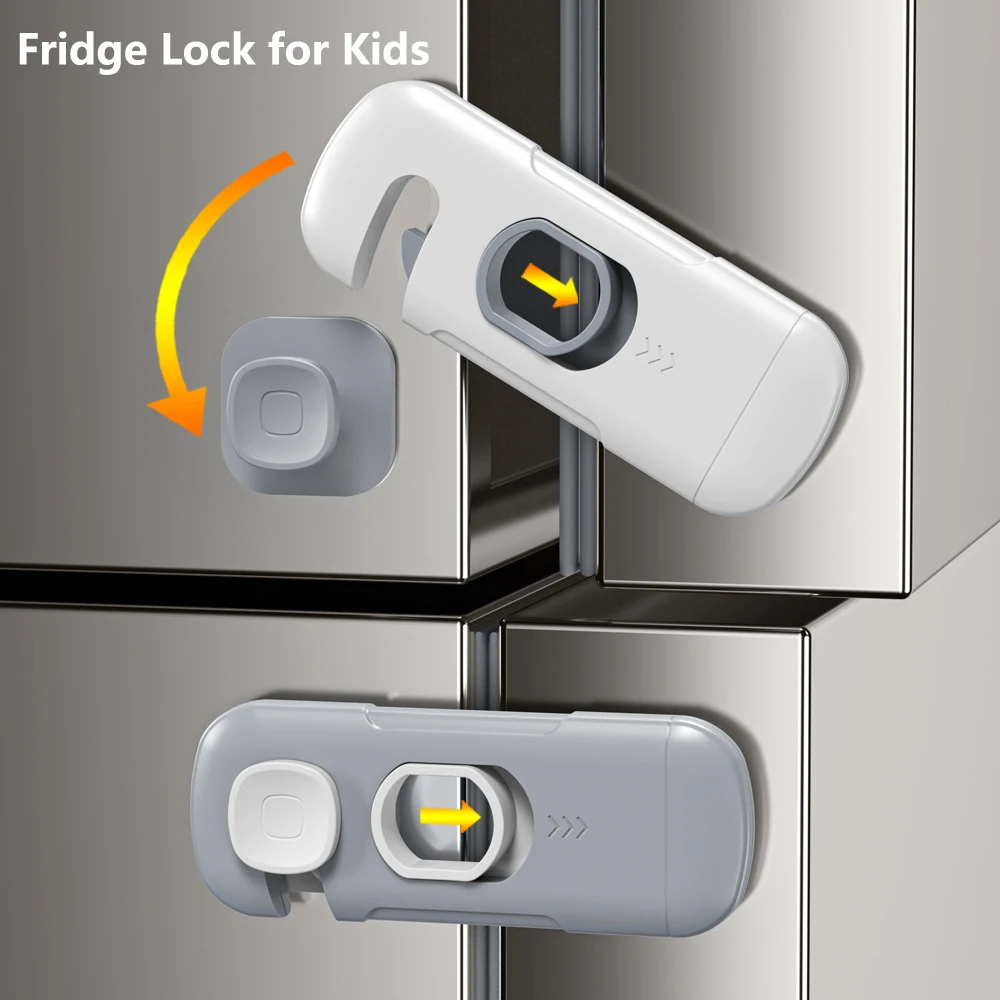 Popular Childproof Cabinet Safety Locks, Anti-Pinch Drawer Door Buckles, Multi-use Security Lock for Cupboard Fridge
