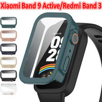 Screen Protector Case+Glass For Xiaomi Mi Band 9 Active Full Coverage Protective Shell Cover Bumper for Redmi Band 3 Accessories