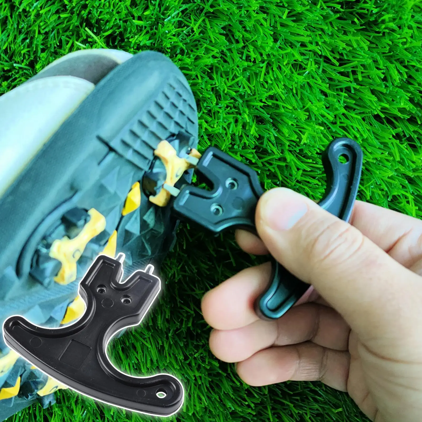 Golf Cleat Wrench Tool Ergonomic Multifunction DIY Portable Spanner Golf Cleat Replacement Wrench For Golfers Outdoor Driving view 4