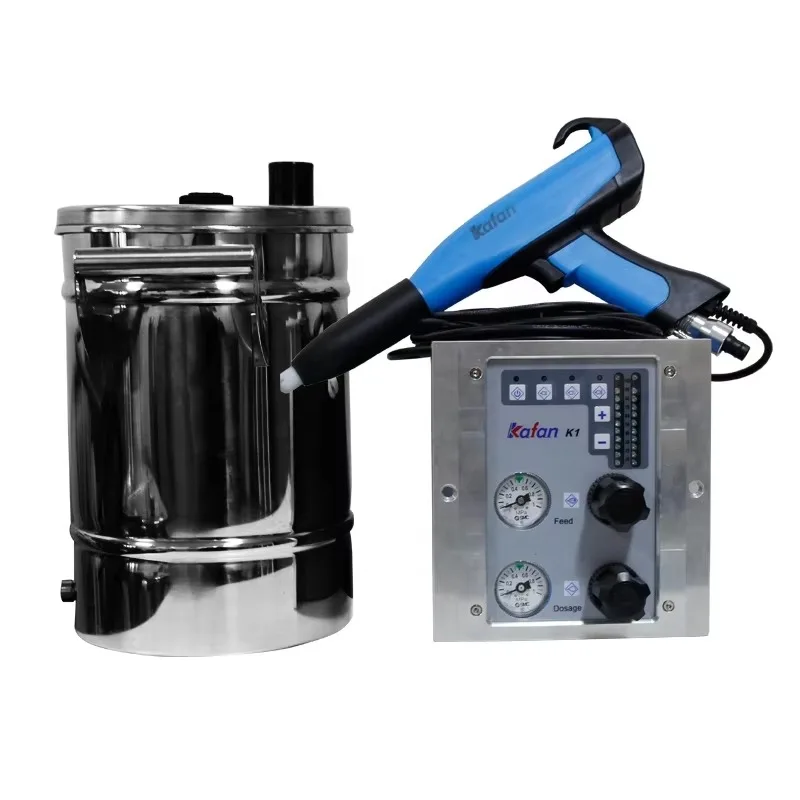 

Portable Small Hopper Feed Powder Coating Spray Paint Machine for Lab Sample Paint Work