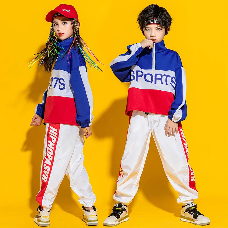 Costume de pom-pom girl pour enfants, jeux d'école primaire, Costume de danse de rue pour garçons et filles, Costume tendance de danse Jazz de gymnastique