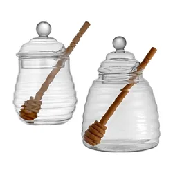 Honey Pot with Dipper and Lid Kitchen Tools Honey Jar for food