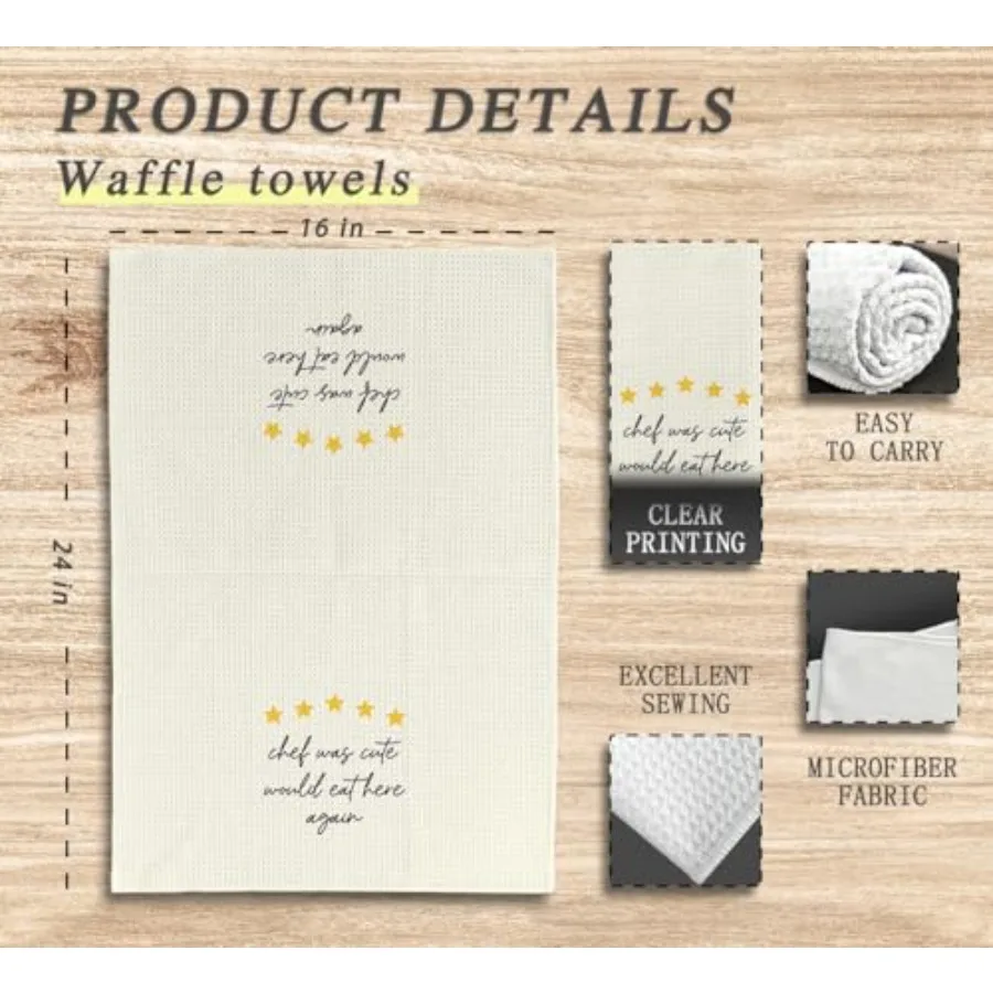 ستأكل مناشف المطبخ المضحكة للطهاة هنا مرة أخرى، ملابس مطبخ من البوليستر مطبوعة بأحرف بيضاء #6