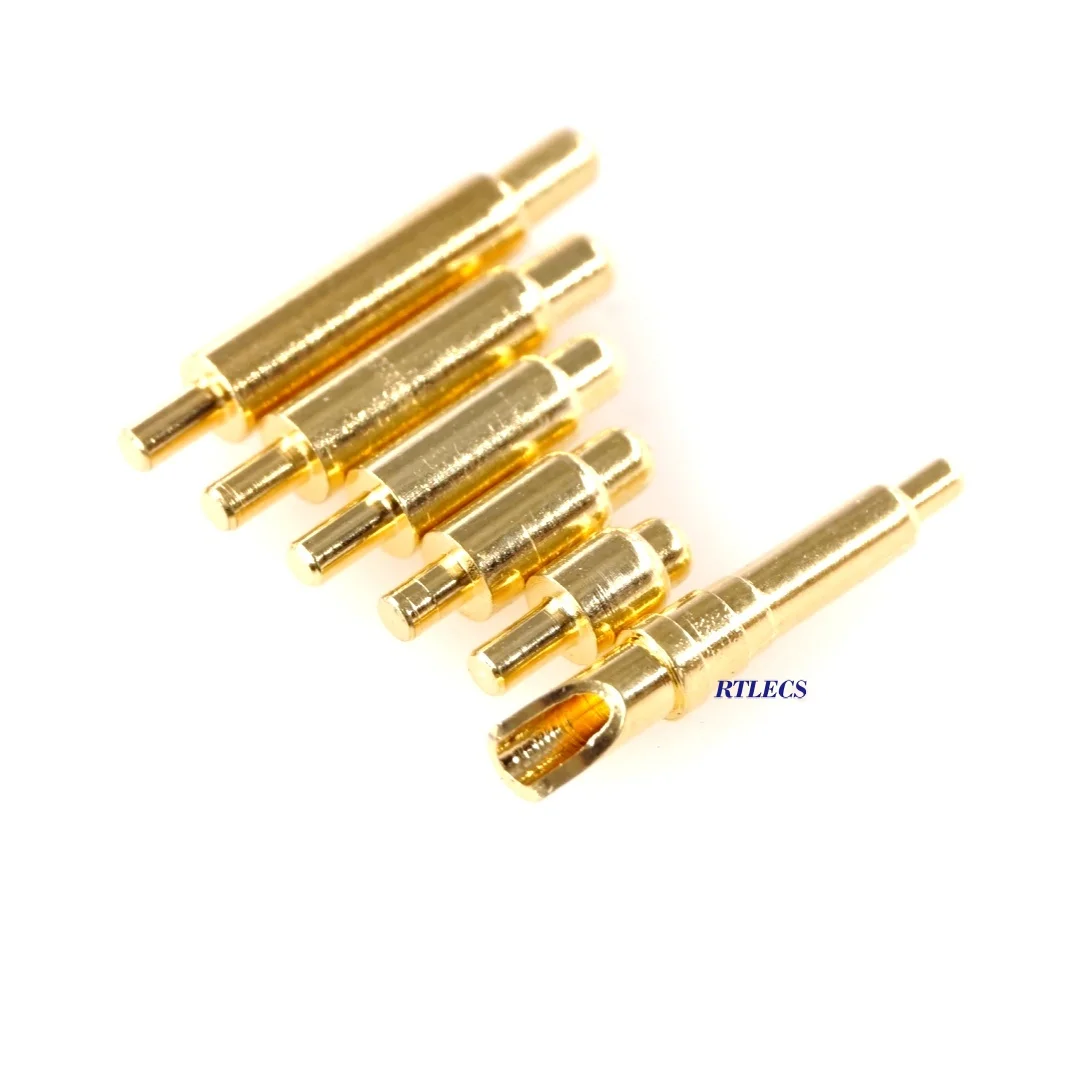 2/10/50 PCS Outer Diameter 2.0 MM Spring Loaded Pogo Pin Connector Battery Contact Probe Power Charge Overall Size 2.0MM
