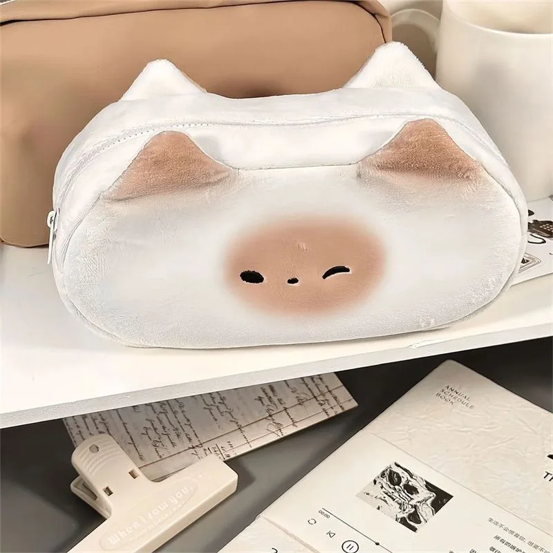 Cute French Toast Pencil Bag Creative Funny Stationery Bag Storage Bag Student Desktop Stationery Storage Back To School