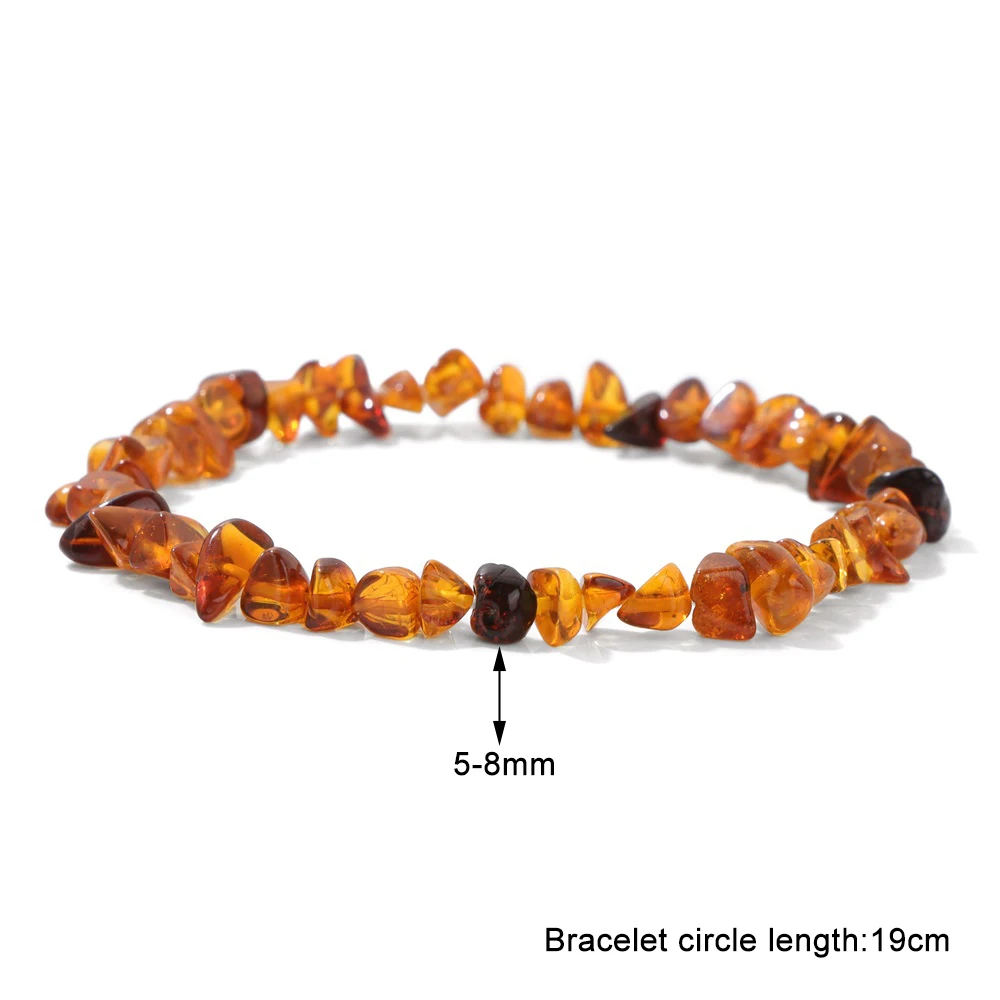 Irregular Amber Bracelet for Unisex Genuine Plant Bead 100% Genuine Natural Mineral Stone Medical Healing Jewelry Gift Wholesale view 6