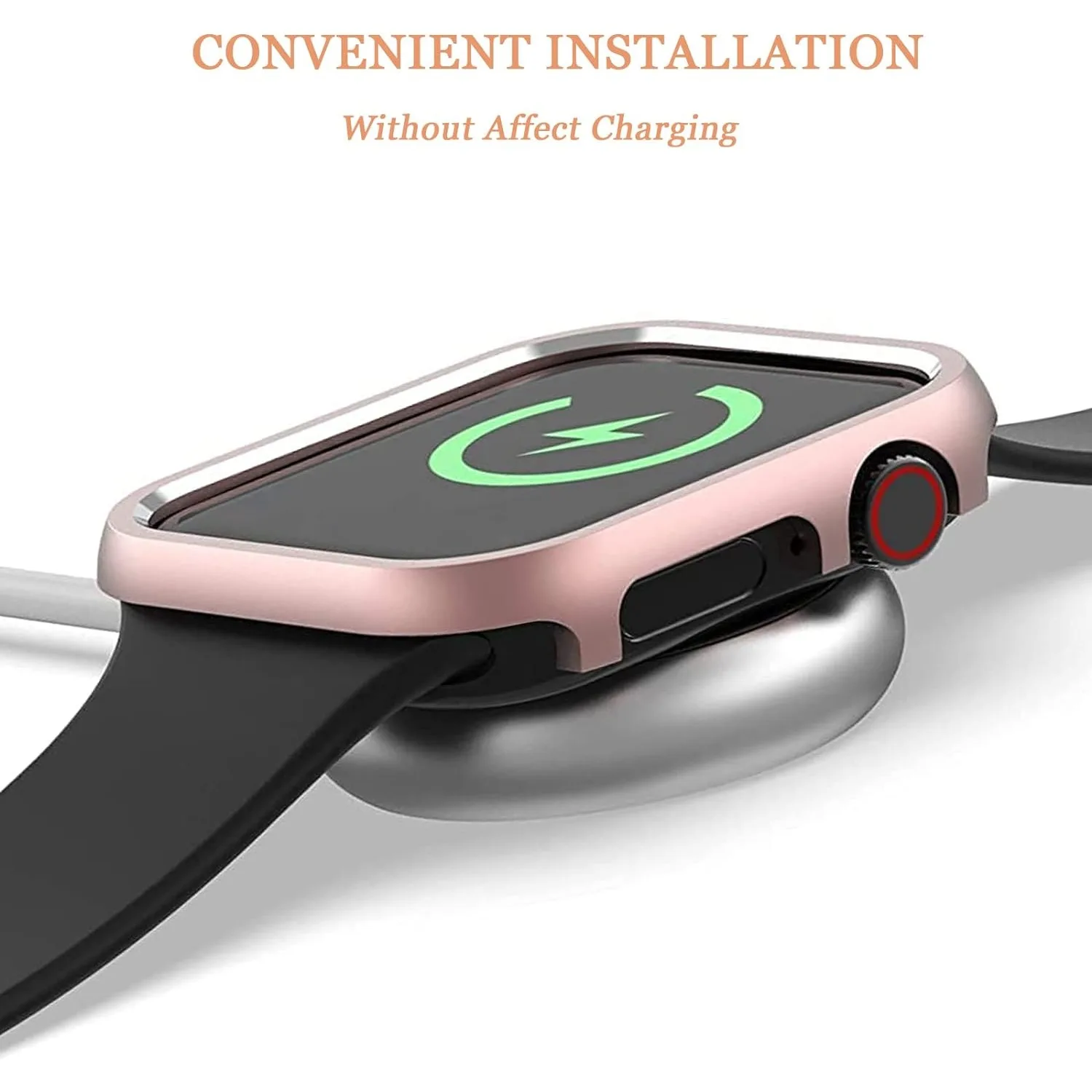 حافظة مجوفة من خليط معدني لسلسلة ساعات أبل 9 8 7 se 6 5 4 غطاء ممتص للصدمات لساعة iWatch 40 مللي متر 44 مللي متر 41 مللي متر 45 مللي متر ملحقات ساعة زجاجية #5