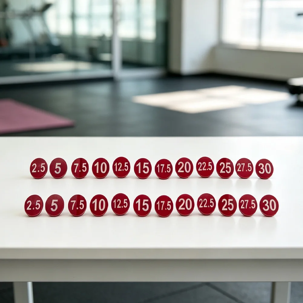 Picture 7: Weight Rack Label Stickers 5kg To 30kg Dumbbell Number Markers For Commercial Gym Fitness Center Organization Accessories Black