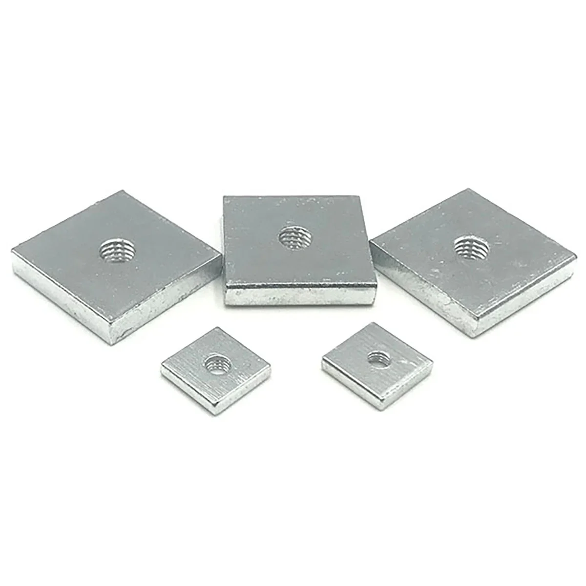 5 /10/20/40 Pcs M2.5 M3 M4 M5 M6 M8 Zinc Plated Carbon Steel Thin Square Nuts Slider Block for Aluminum Profile Accessory DIN562