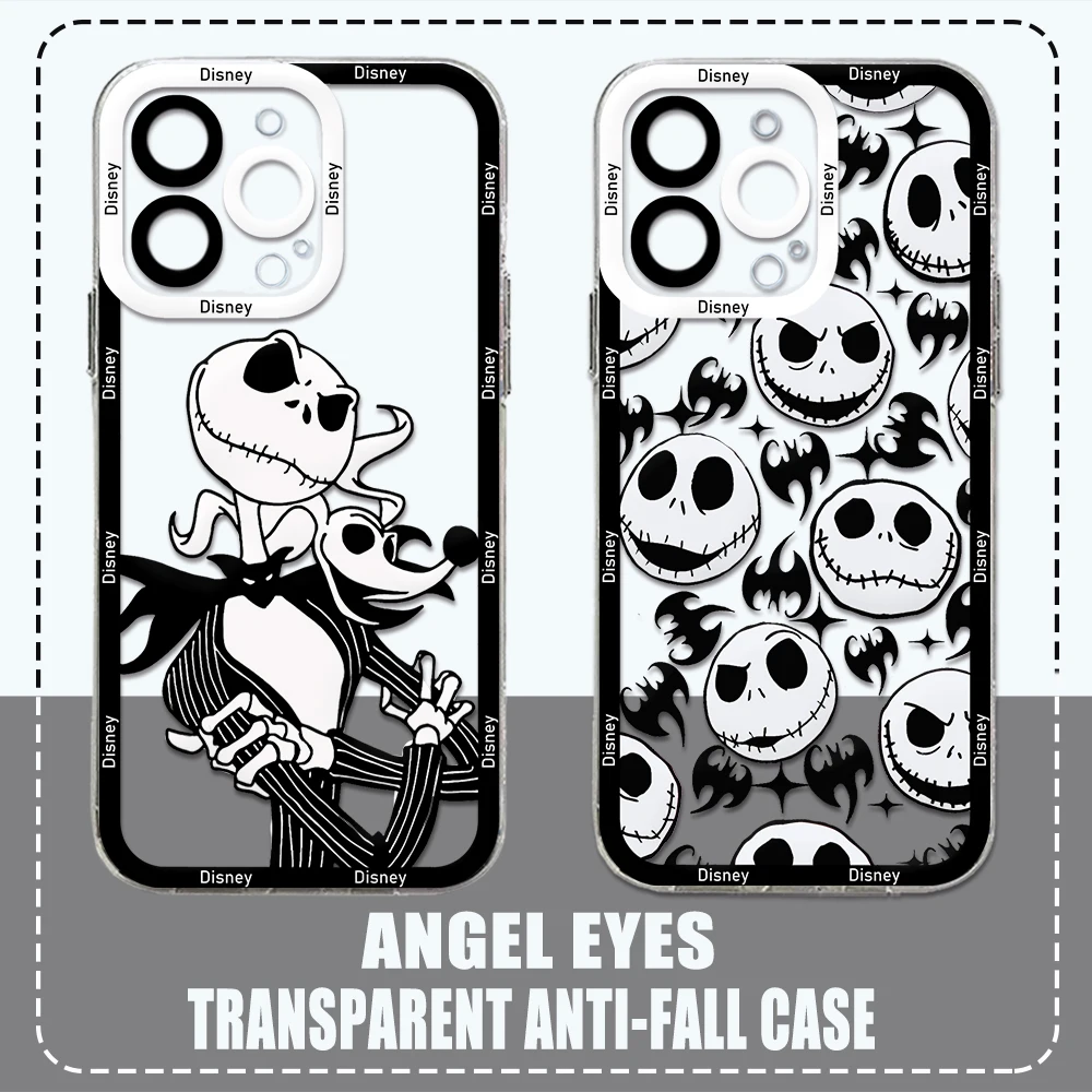 Funny The Nightmare Before Christmas Phone Case For iPhone 15 14 13 12 11 Mini Pro Max X XR XSMax 6S 6 7 8 Plus SE20 Clear Cover