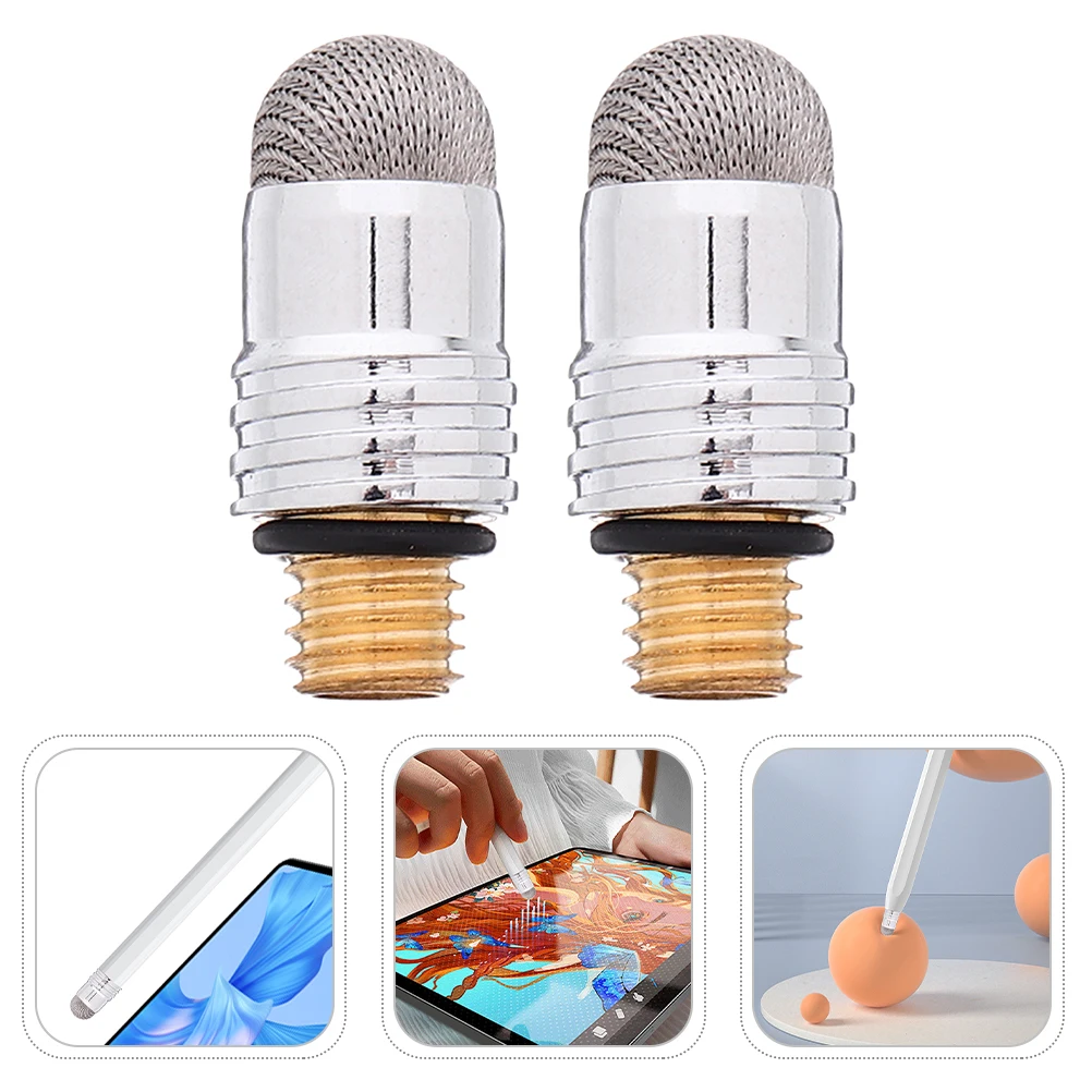 

10pcs Capacitive Replacement Conductive Fiber Mesh 6.0Mm M5 Threaded Touchscreen Nibs For Smartphones Tablets Replacement Stylus