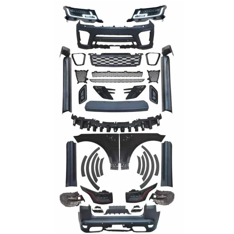 

facelift Upgrade to 2018 SVR assemblyfor range rover sport body kit 2014-2017 full bumper headlight grille grill