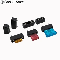 5PCS Micro Mini Small Medium 250V Car Blade Fuse Holder 4Pin Plastic Clip Fuse Seat PCB Panel Mount Insurance Blocks Safety