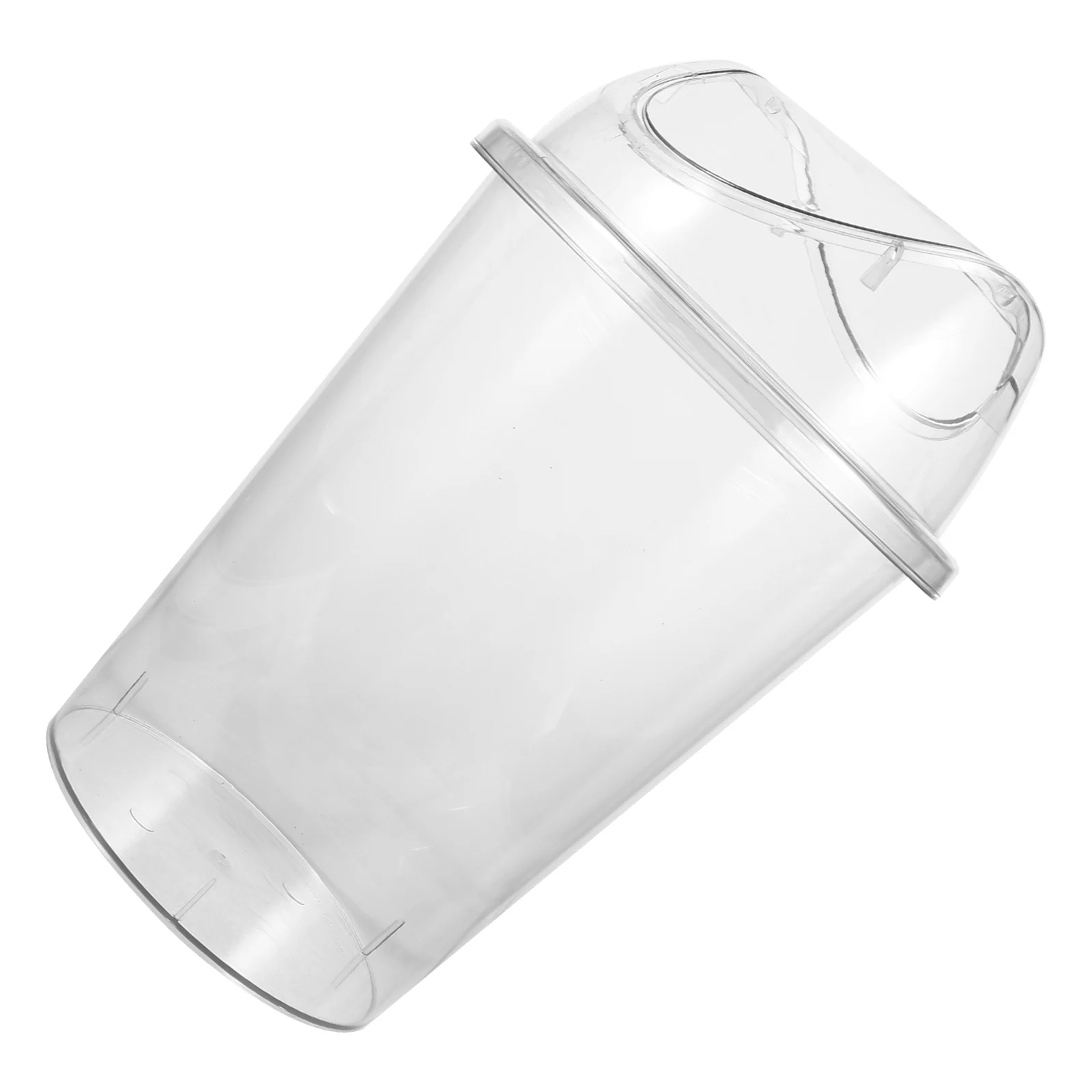 

Large Capacity Round Transparent Swing Lid Trash Can Clear Plastic Waste Bin for Kitchen Bathroom Home Office Garbage Container