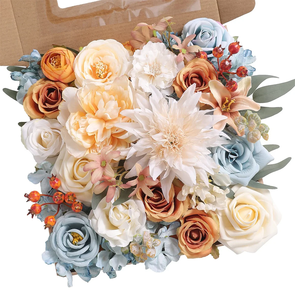 

​Artificial Flowers Combo Silk Fake Roses for DIY Wedding Bouquets Centerpieces Baby Shower Home Decor​