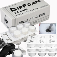 Tattoo Dip Foam Disposable Rinse Caps Foam Sponge Cups for Needles Tip Rinse Cartridge Dip Foam Cleaning Cup Tattoo Accessoies