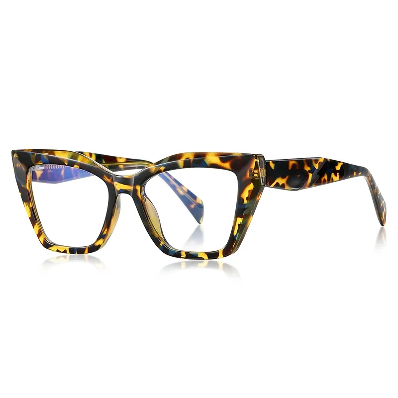 

Очки KIZN с фотохромными линзами «кошачий глаз» для коррекции близорукости, с защитой от синего света, модные женские оправы от -0.50 до -10