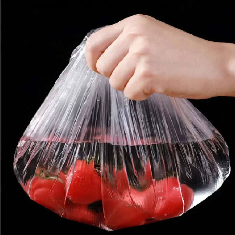 500 coperture elastiche per alimenti, coperchio in plastica per ciotola usa e getta, coperchi elasticizzati rettangolari per involucri sigillanti per la freschezza della cucina