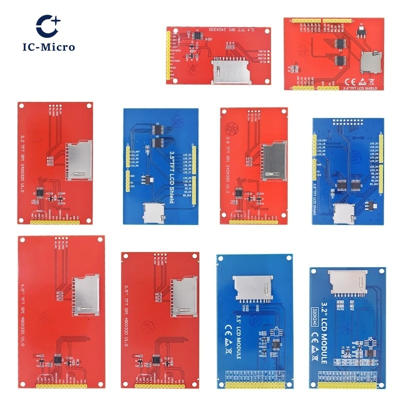 2.4/2.8/3.5/4.0Inch SPI TFT LCD Screen Colorful Touch Display Module Interface SPI ILI9341 ILI9488 480*320 240*320 For Arduino