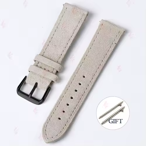 18mm 19mm 20mm 22mm Vintage Suede Cowhide Watch Strap Handmade Watch Band Gray Brown Green Quick Release Bracelet for Men Women - Image 22