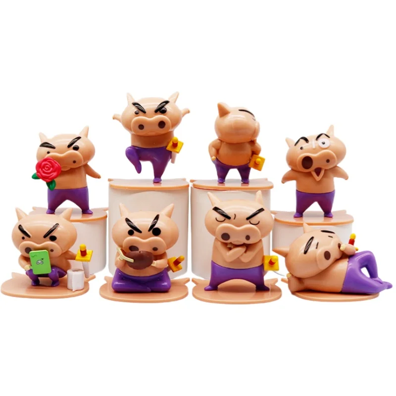 

Butaman Zuoemon Blind Box Toy Crayon Shin-chan Buriburizaemon Collectible Toys Cute Desktop Ornaments Car Decorations As Gifts
