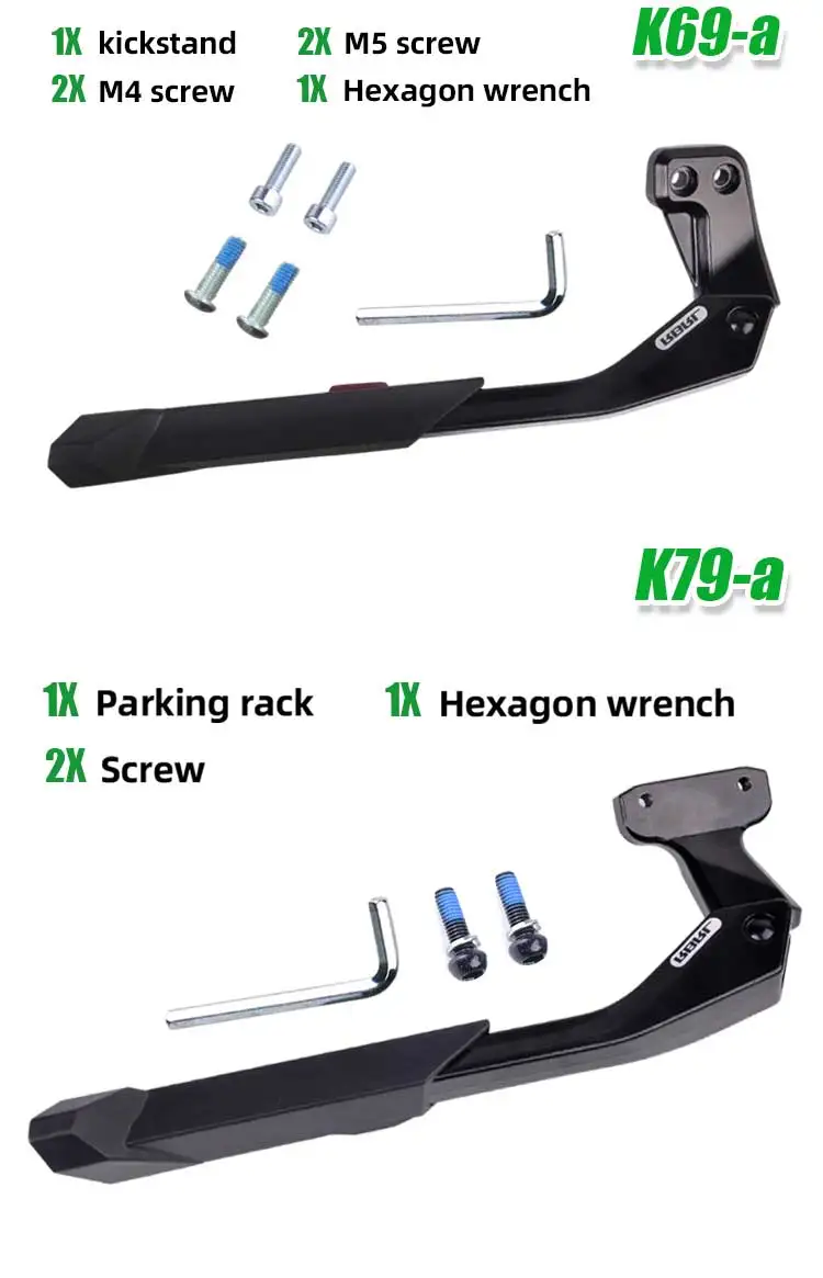 RBRL Fahrradständer, verstellbarer MTB-Fahrradständer, Aluminiumlegierung, verdickter Fahrrad-Seitenstützständer für 24–29 Zoll Rennrad-Elektrofahrrad – Detail 15