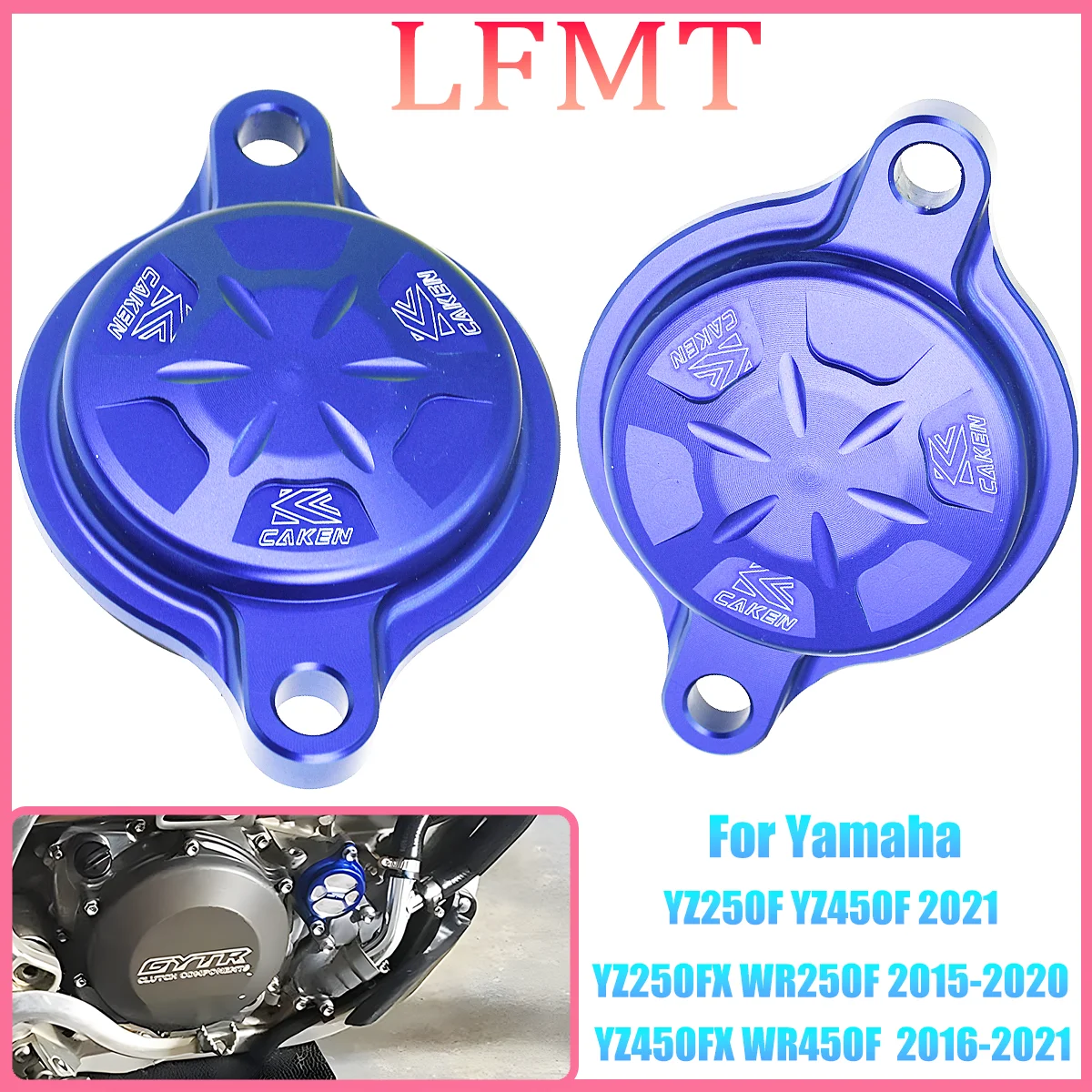 

CNC Aluminum Billet Oil Filteer Covers For Yamaha YZ250F YZ450F YZ250FX YZ450FX WR250F WR450F YZ WR 250F 450F FX 2014-2021