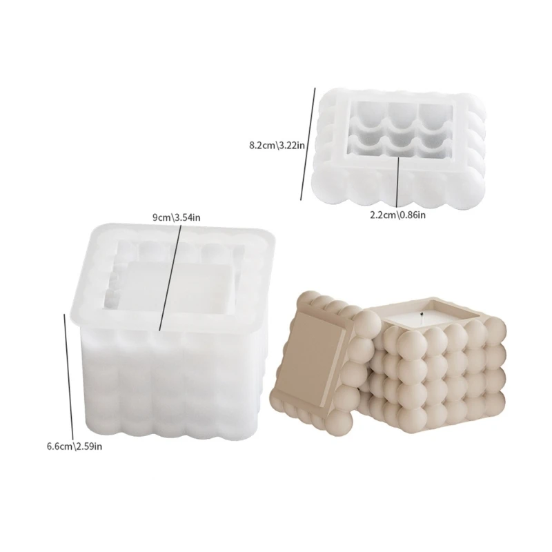 ZB91 Schmuckkästchen-Formen, Würfel-Silikon-Aufbewahrungsbox-Form, praktische Harzform, Geschenk für Heimwerker, Liebhaber von – Detail 6